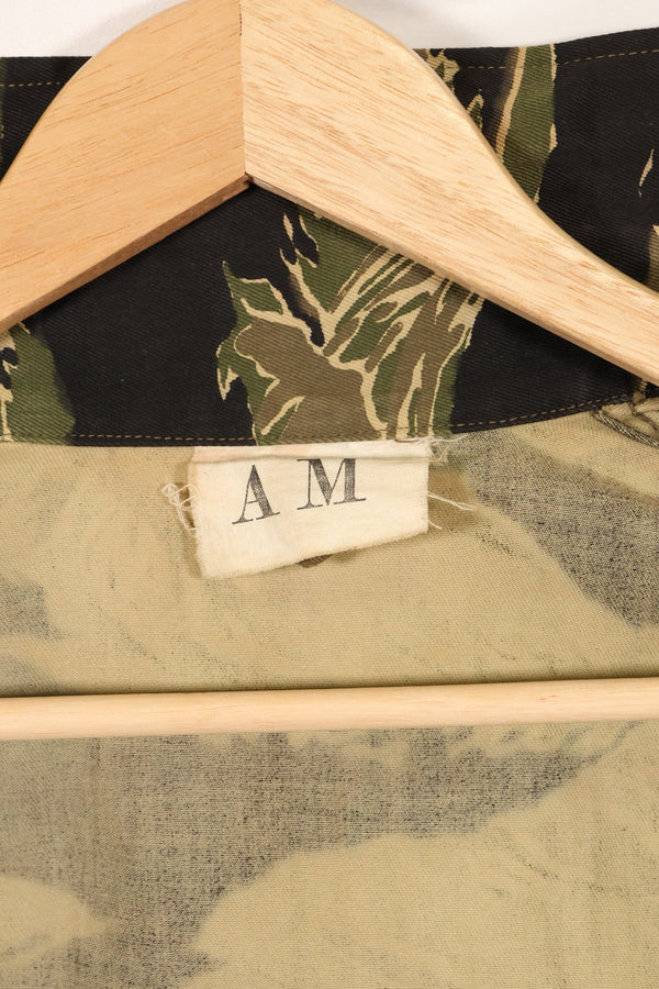 1960年代　デッドストック　A-M　沖縄タイガー　タイガーストライプ　シャツ　Asian Cut