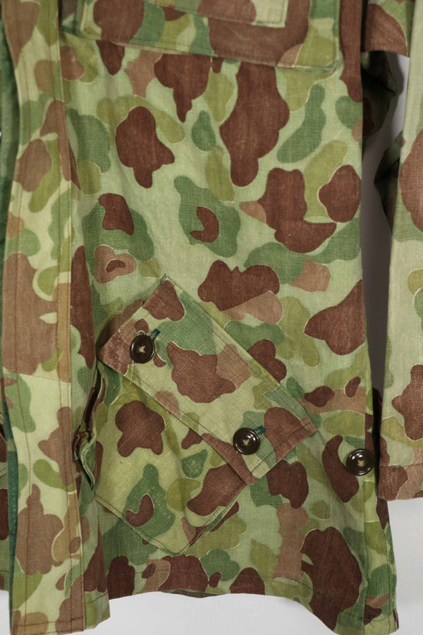 実物生地　フロッグスキン迷彩　フランス軍空挺ジャケット　再現品　ダックハンター　中古品
