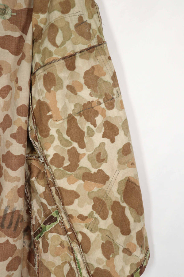 実物生地　フロッグスキン迷彩　フランス軍空挺ジャケット　再現品　ダックハンター　中古品