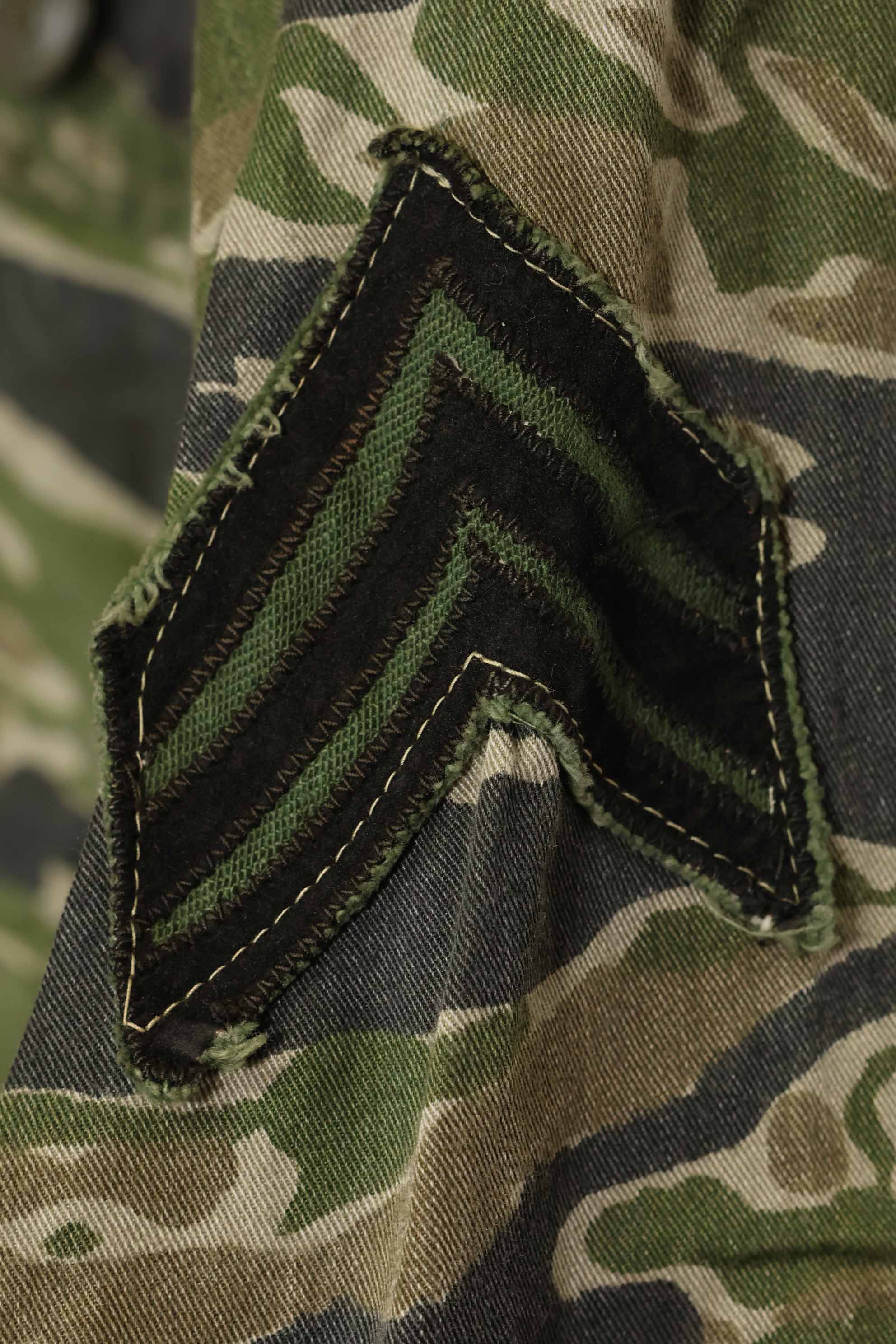 1960年代　タイガーストライプ　シャツ　CIDGパターン　初付けパッチ付き　中古品