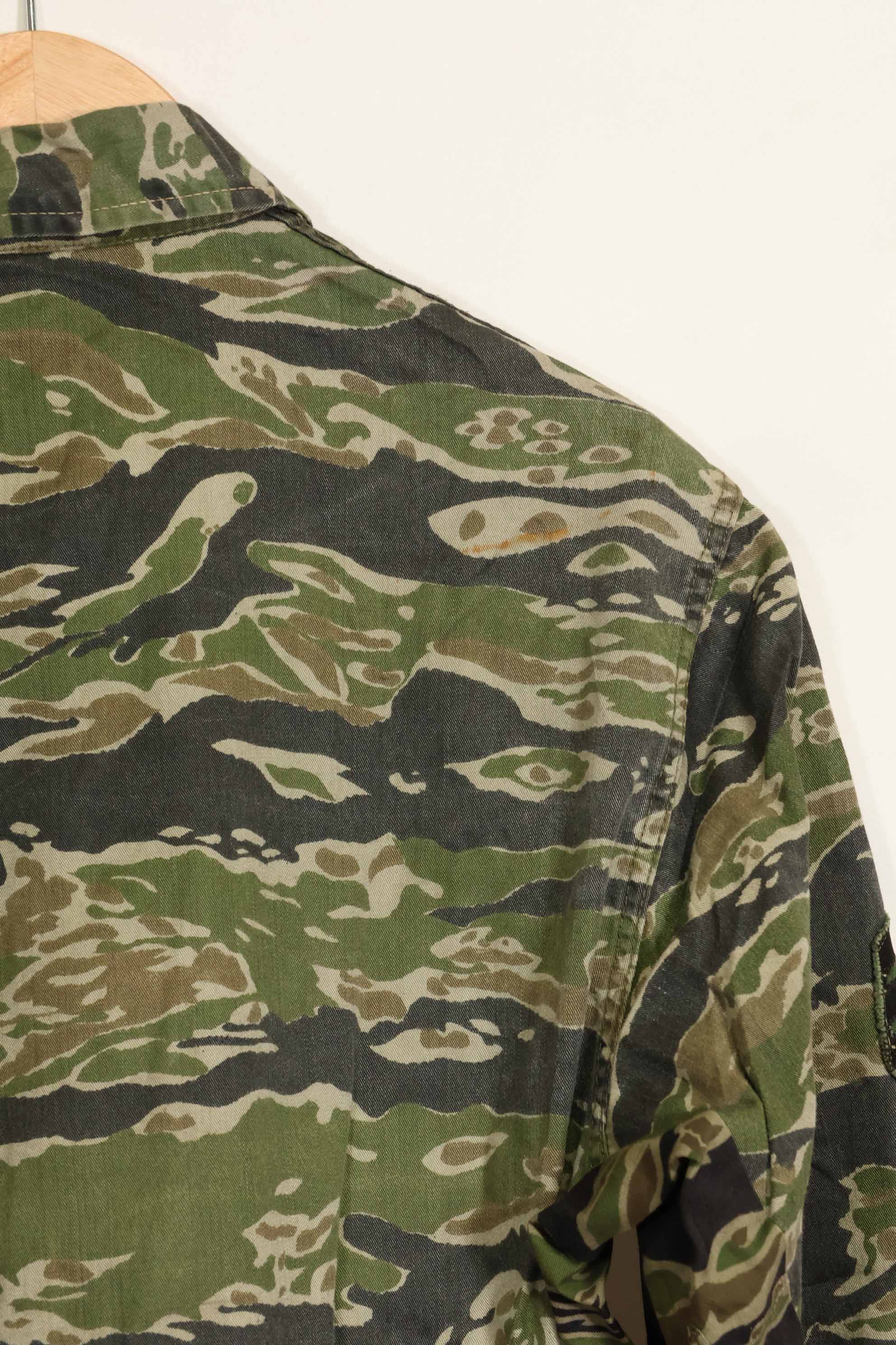 1960年代　タイガーストライプ　シャツ　CIDGパターン　初付けパッチ付き　中古品