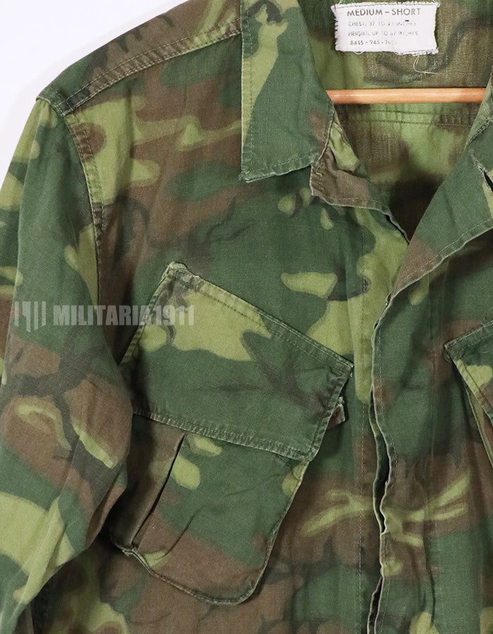 実物　ポップリン製　ERDL　ノンリップ　ジャケット　M-S 退色あり　中古品