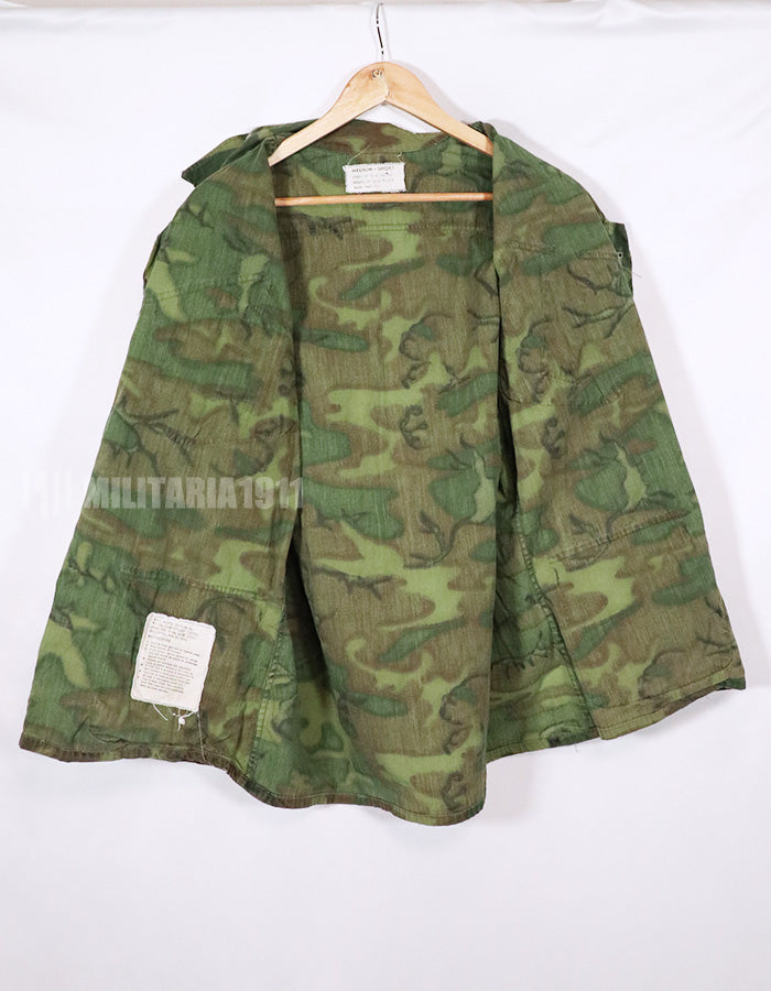 実物　ポップリン製　ERDL　ノンリップ　ジャケット　M-S 退色あり　中古品