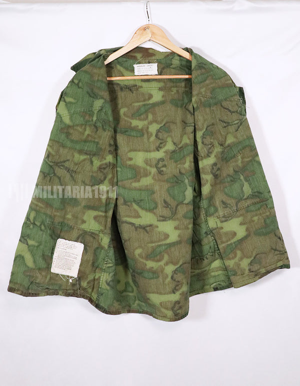 実物　ポップリン製　ERDL　ノンリップ　ジャケット　M-S 退色あり　中古品