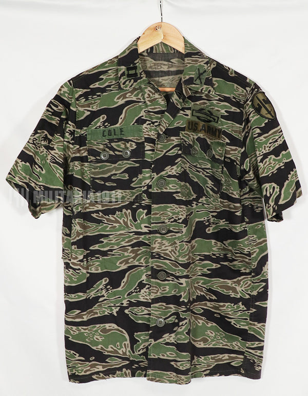 実物　レイトウォーパターン　タイガーストライプ　パッチ後付け　US-S　中古品