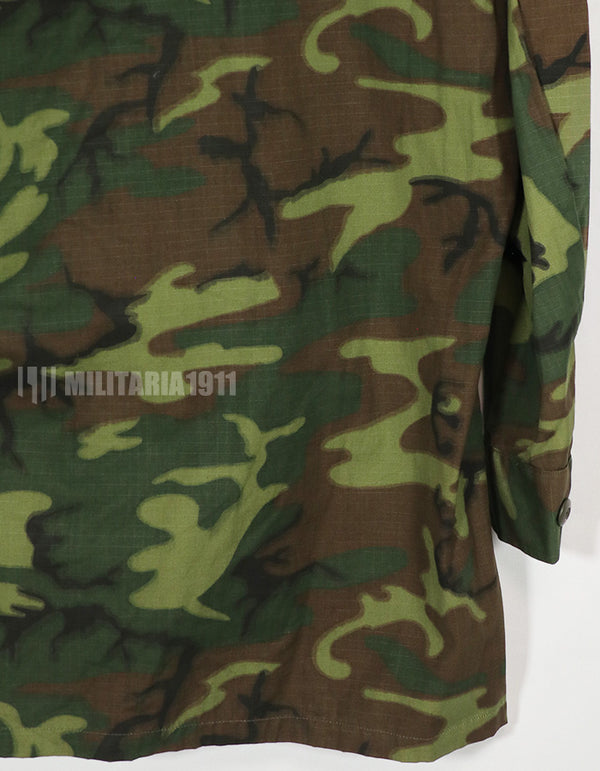 実物　1968年製　リップストップ　ERDL ジャングルファティーグ S-L 101空挺パッチ後付け