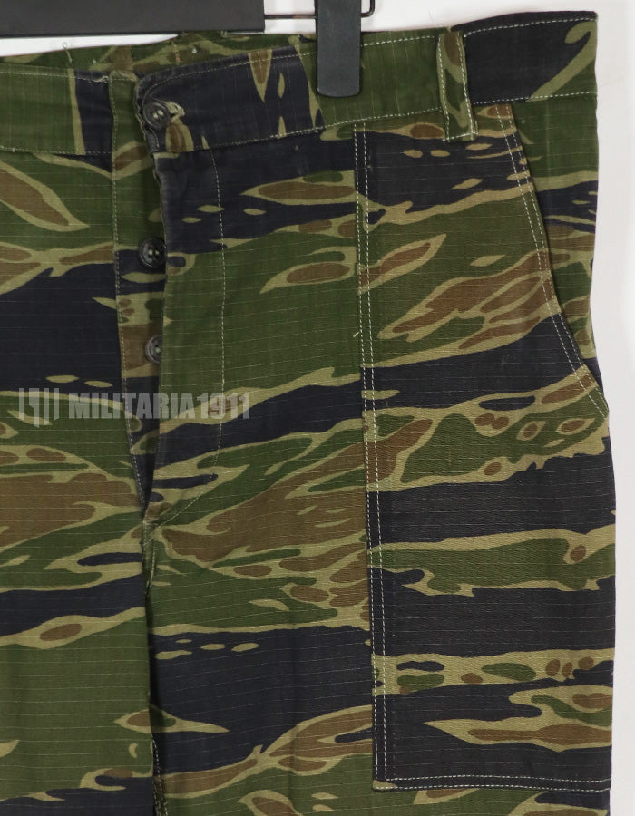 実物生地　1970年代　VNMC タイガーストライプ　パンツ　戦後組み立て可能性あり　中古