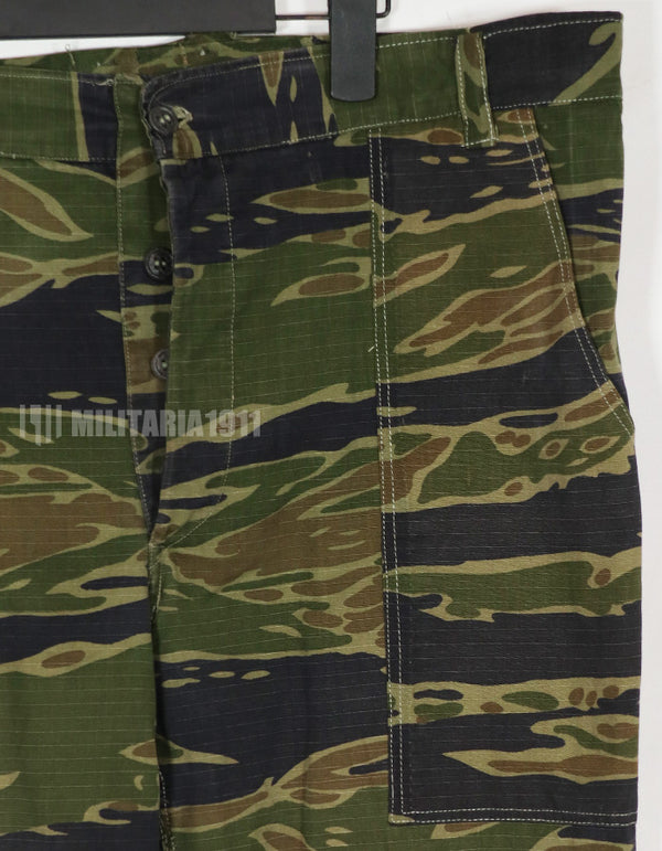 実物生地　1970年代　VNMC タイガーストライプ　パンツ　戦後組み立て可能性あり　中古