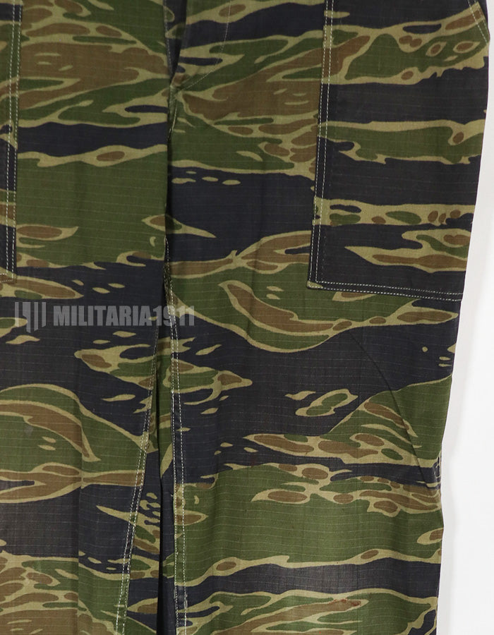 実物生地　1970年代　VNMC タイガーストライプ　パンツ　戦後組み立て可能性あり　中古