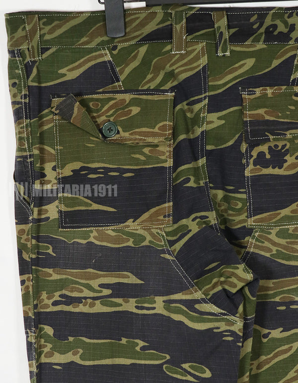 実物生地　1970年代　VNMC タイガーストライプ　パンツ　戦後組み立て可能性あり　中古