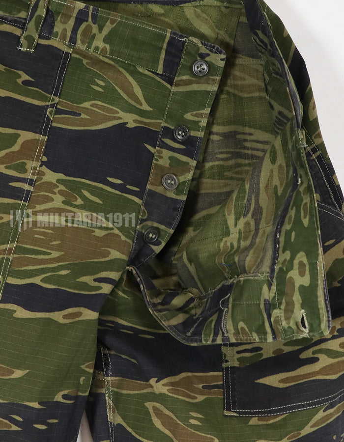 実物生地　1970年代　VNMC タイガーストライプ　パンツ　戦後組み立て可能性あり　中古