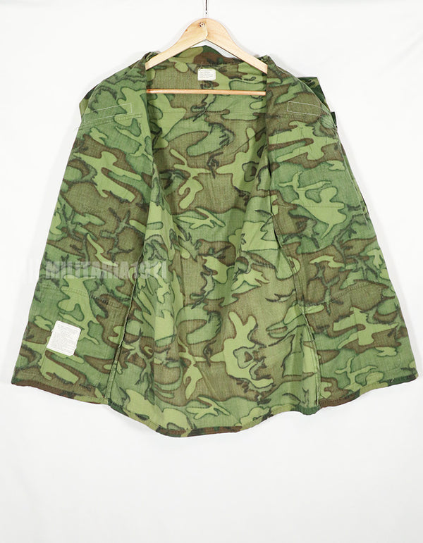 実物　1969年製　リップストップ生地　ERDL　ファティーグジャケット　中古品　パッチ付き