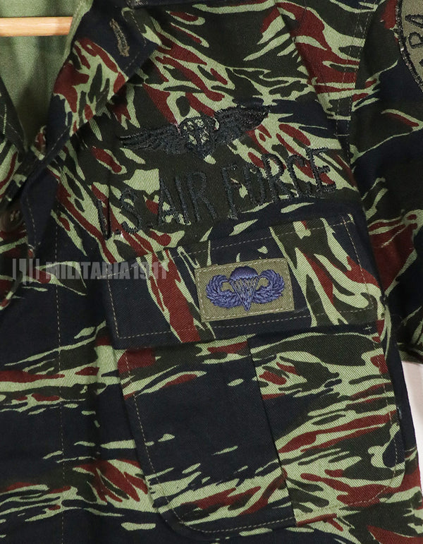 1970年代　タイタイガー　タイガーストライプ　USAF　直接刺繍　テイラーメイド品