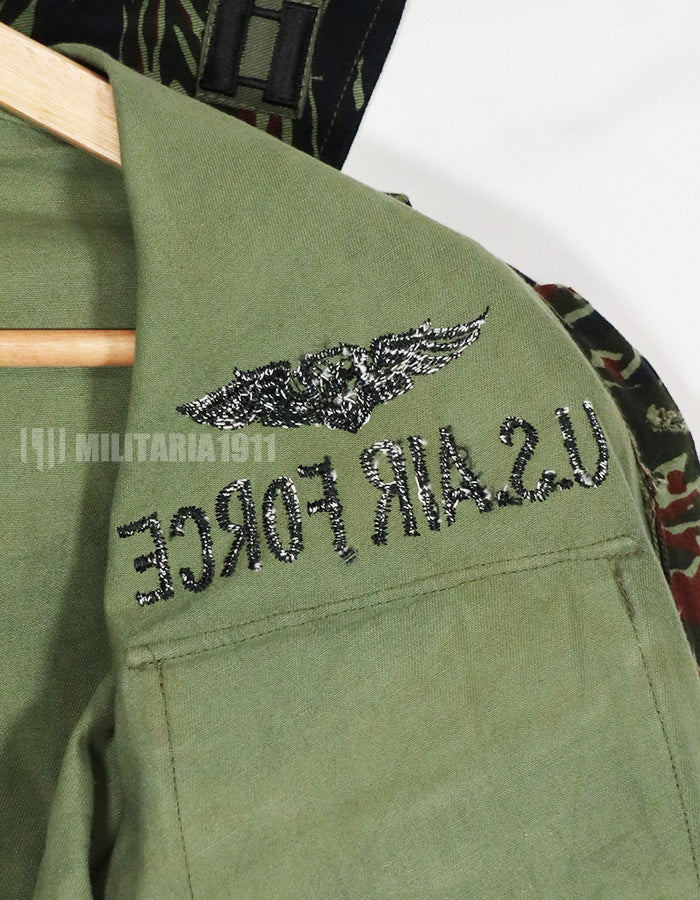 1970年代　タイタイガー　タイガーストライプ　USAF　直接刺繍　テイラーメイド品