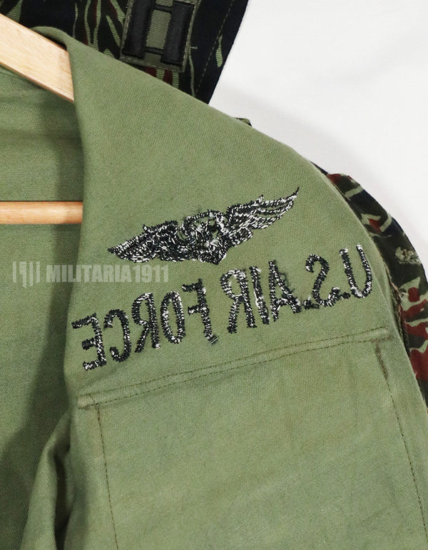 1970年代　タイタイガー　タイガーストライプ　USAF　直接刺繍　テイラーメイド品
