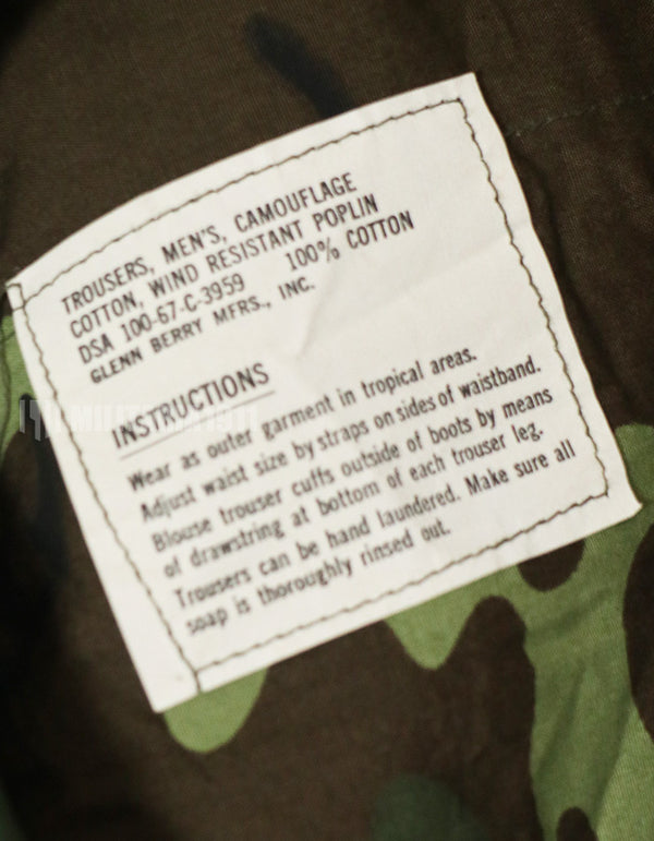 実物　1967年製 ポップリン製　デッドストック　ERDL パンツ　XLサイズ　生地2種類混合　レア品