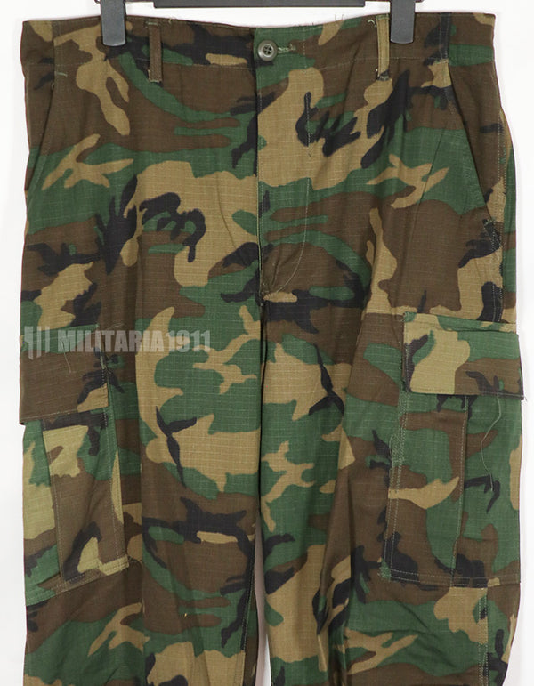 実物　1970年製　デッドストック　リップストップ　ERDL ファティーグパンツ　ブラウンリーフ
