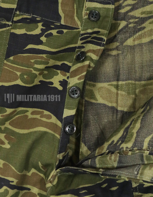 実物生地　レイトウォーパターン　タイガーストライプ　パンツ　未使用品