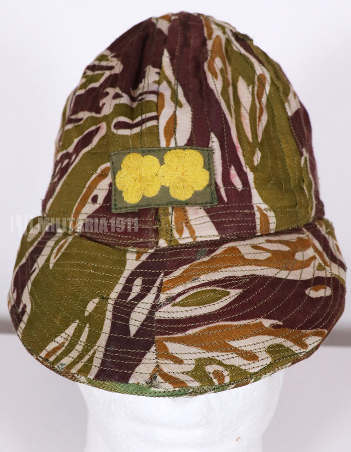 実物生地レプリカ　レイトウォーパターン　タイガーストライプ　ベースボールキャップ