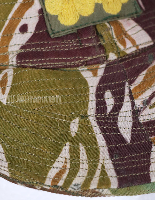 実物生地レプリカ　レイトウォーパターン　タイガーストライプ　ベースボールキャップ