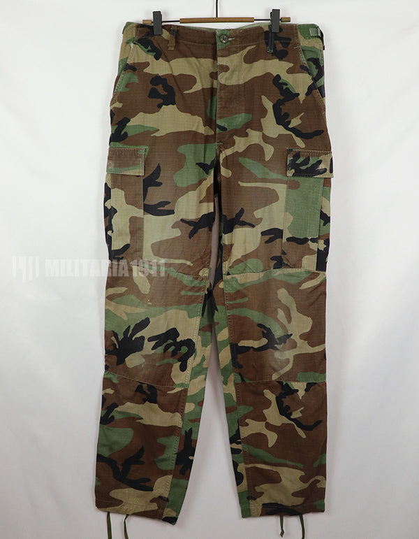 米軍サープラス　ウッドランドパターン迷彩　パンツ　中古品　使用感あり 1995年製