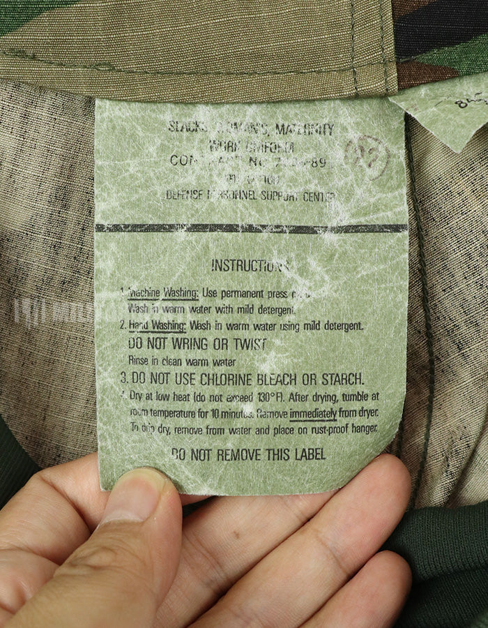 米軍サープラス　女性戦闘服　ウッドランド迷彩　マタニティーパンツ　80年代ロット