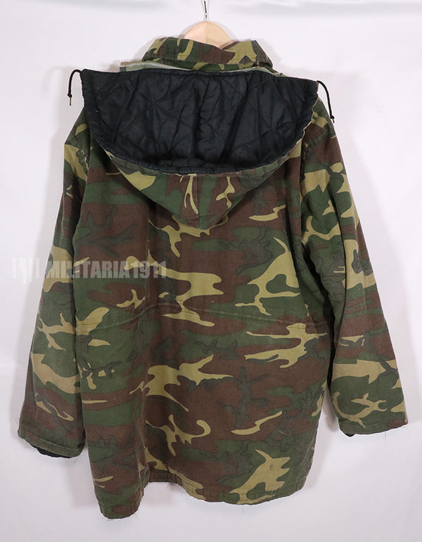 民間品　民製品カモフラージュ　ERDL リーフパターン　ジャケット　汚れあり　メーカー不明