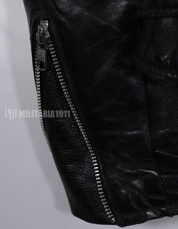 1980年代ロット　Schott製　ダブルライダースジャケット　裏地　MILITARIA 1911 ゴールドタイガー生地