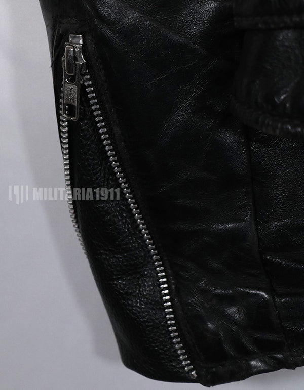 1980年代ロット　Schott製　ダブルライダースジャケット　裏地　MILITARIA 1911 ゴールドタイガー生地