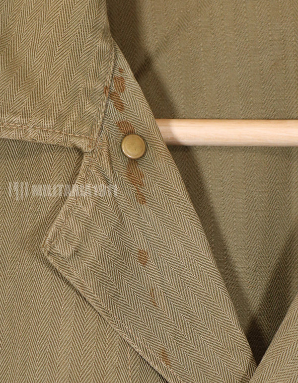 実物　USMC　第二次世界大戦　P-41 HBTユニフォーム　日焼け・破れあり