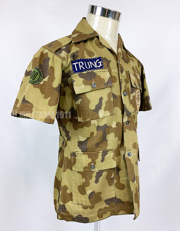 実物　南ベトナム　野戦憲兵　クラウド迷彩パターン　上下セット