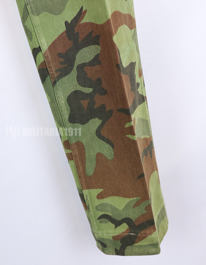 実物　南ベトナム陸軍　空挺師団　ERDLリーフ戦闘服上下セット