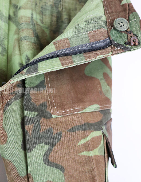 実物　南ベトナム陸軍　空挺師団　ERDLリーフ戦闘服上下セット