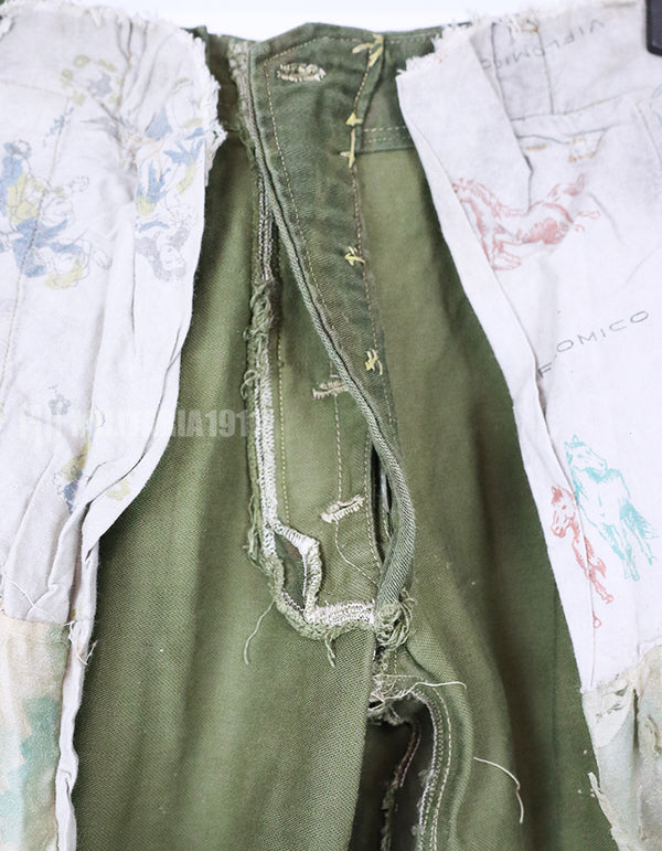 実物　リザード迷彩ジャケット　上下セット　コマンド 電虎