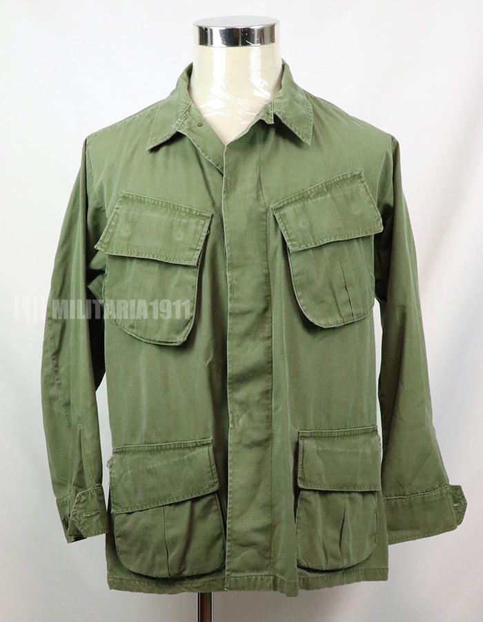 後期型　リップストップ生地　ジャングル・ファティーグ　S-R 一部破損有り 1968年製