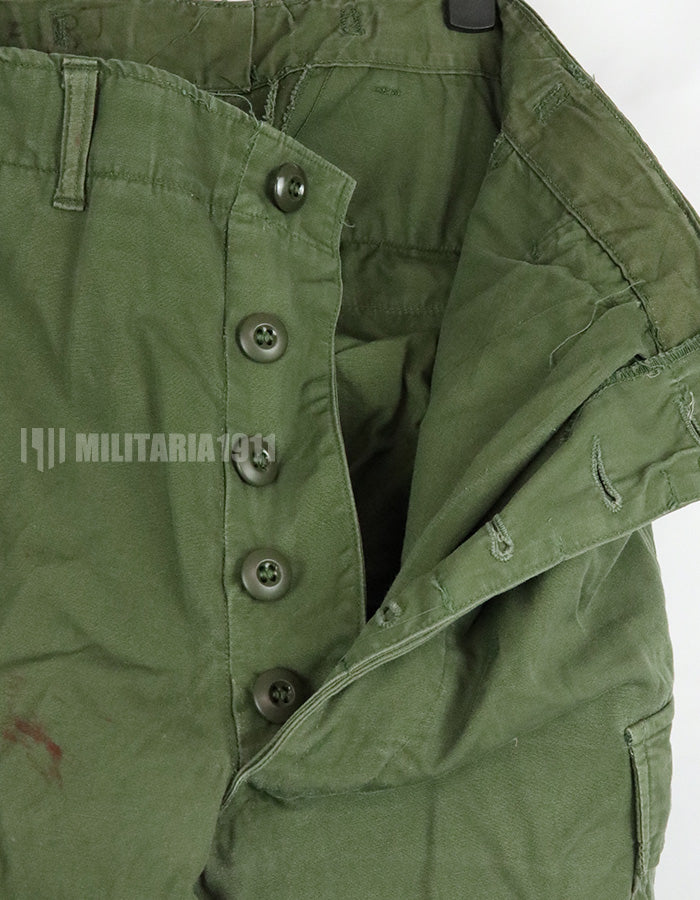 実物　3rd Model　ジャングルファティーグ　パンツ　ノンリップストップ　使用感あり　傷あり　退色あり