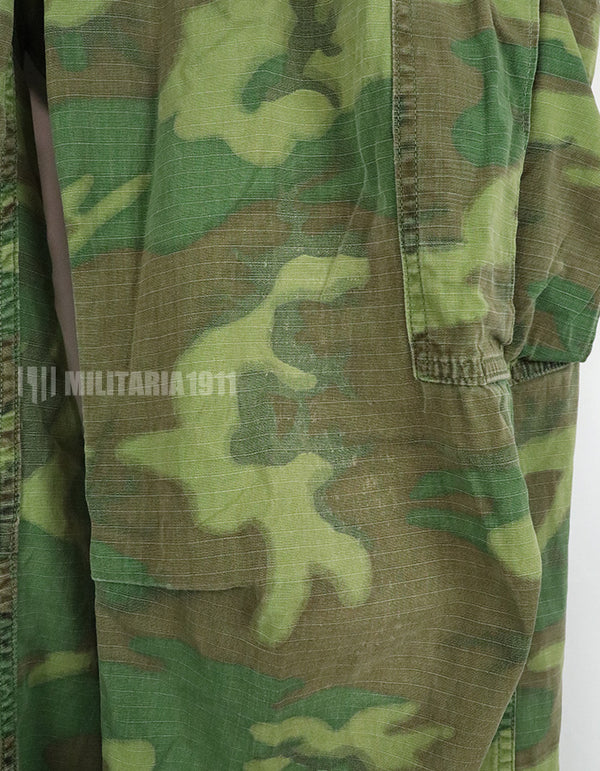 実物　アメリカ軍　ERDL ジャングルファティーグパンツ　使用感あり　リップストップ生地　1968年契約