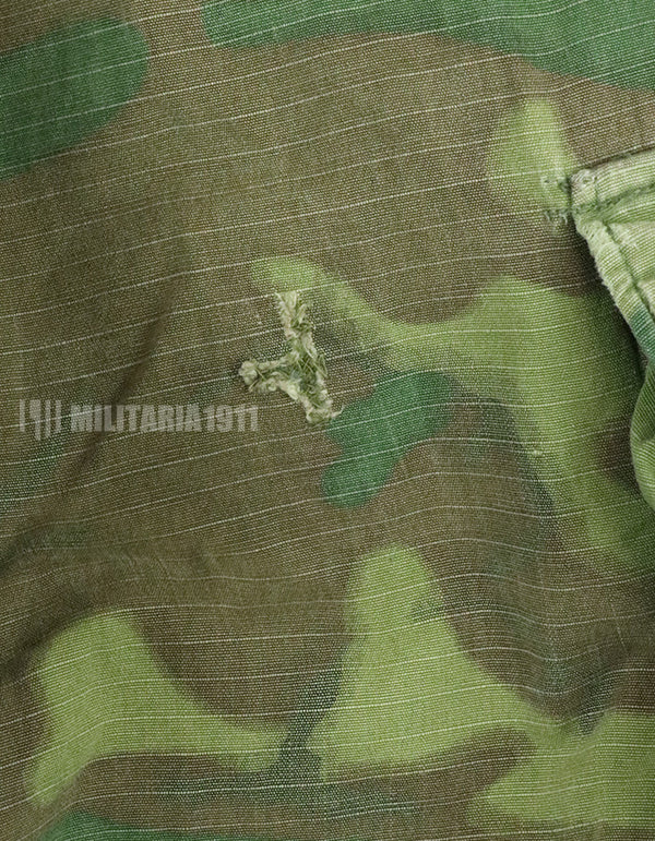 実物　アメリカ軍　ERDL ジャングルファティーグパンツ　使用感あり　リップストップ生地　1968年契約