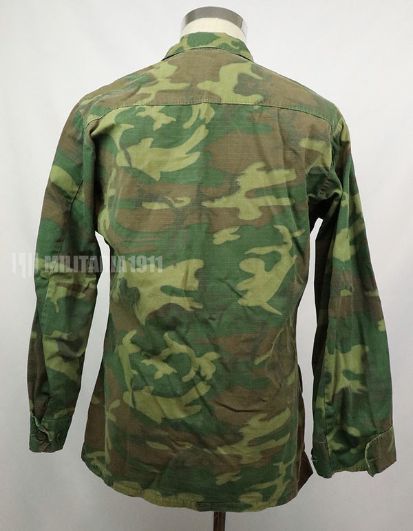 実物　アメリカ軍 USMC　1969年製　ERDL　ジャングルファティーグジャケット 使用感あり　中古品 グリーンリーフ