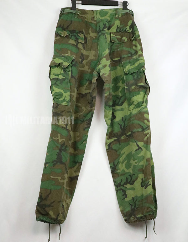 実物　アメリカ軍 USMC　1969年製　ERDL　ジャングルファティーグパンツ　グリーンリーフ　使用感あり　汚れあり