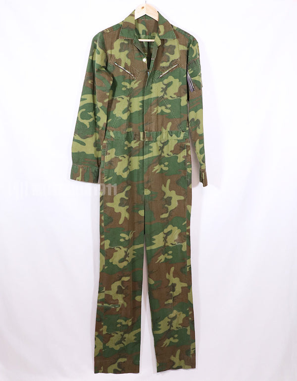 実物　南ベトナム空軍　ERDL　ローカルメイドフライトスーツ　汚れ、ジッパー・ボタン破損あり