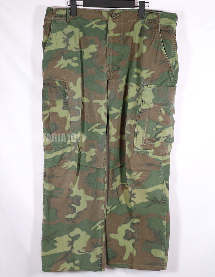 実物　1967年 ポップリン製　ERDL ジャングルファティーグパンツ　ジップフライ