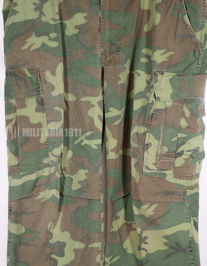 実物　1967年 ポップリン製　ERDL ジャングルファティーグパンツ　ジップフライ