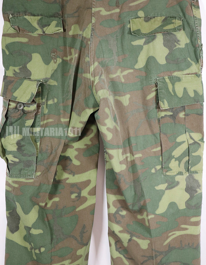 実物　1967年 ポップリン製　ERDL ジャングルファティーグパンツ　ジップフライ