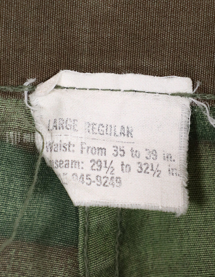 実物　1967年 ポップリン製　ERDL ジャングルファティーグパンツ　ジップフライ