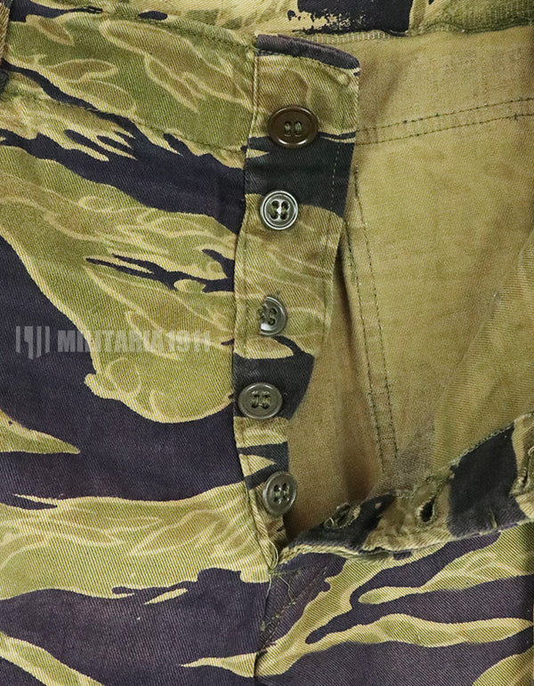 実物　ゴールドタイガーストライプ　Asian カット　パンツ　退色あり　中古品