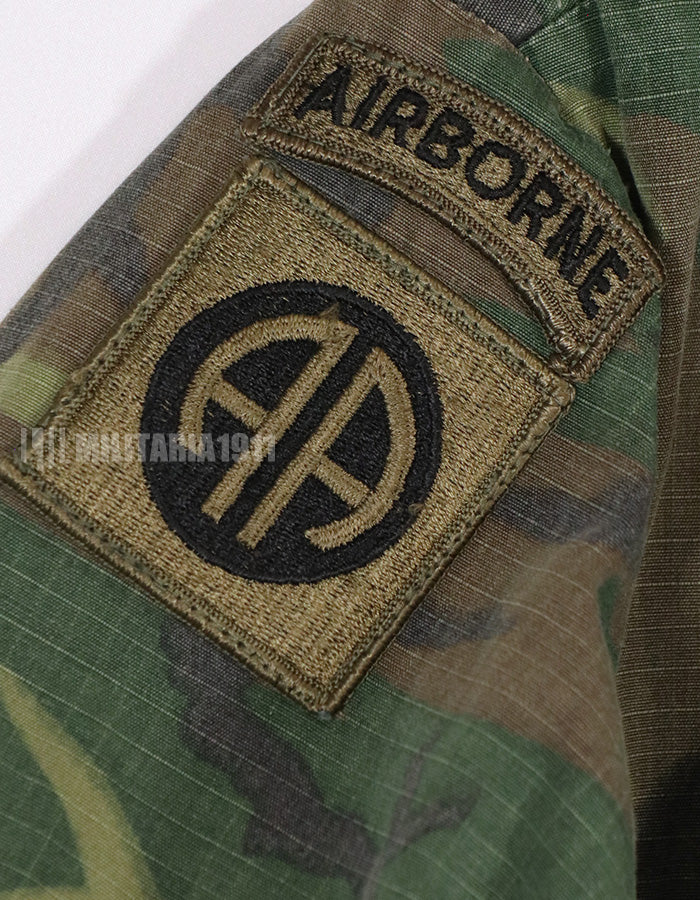 実物　1969年製 アメリカ陸軍　ERDL リップストップ生地　迷彩ジャケット　パッチ付き（後付け）