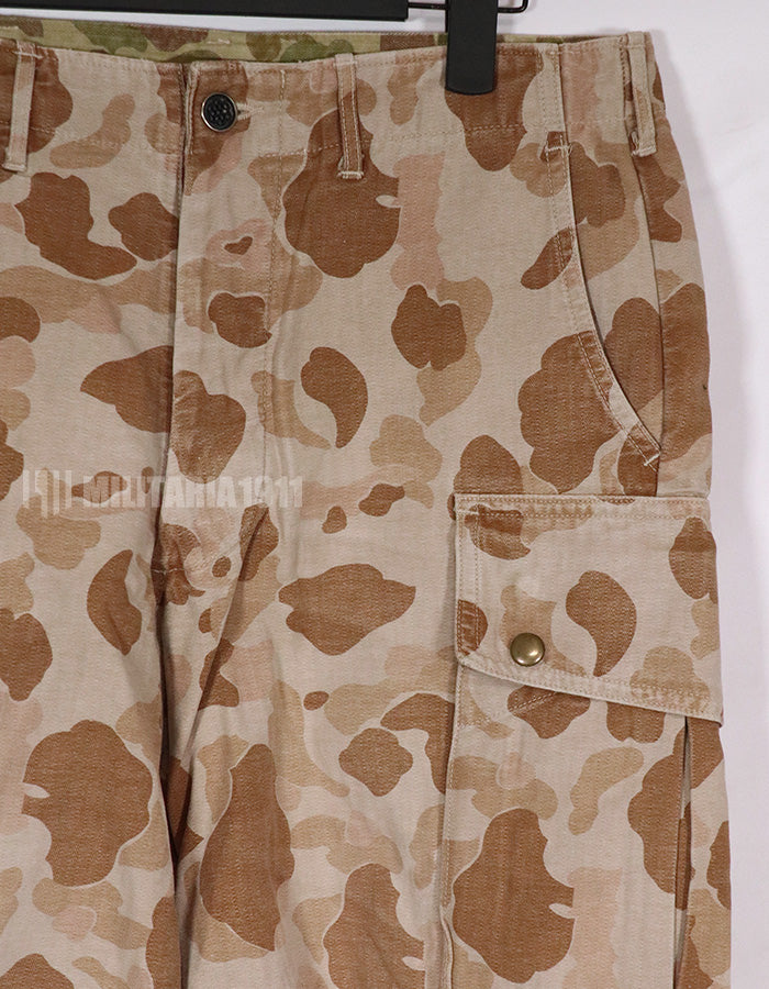 民間品　フロッグスキン　ショーツ　ダックハンター迷彩　退色あり　状態よい