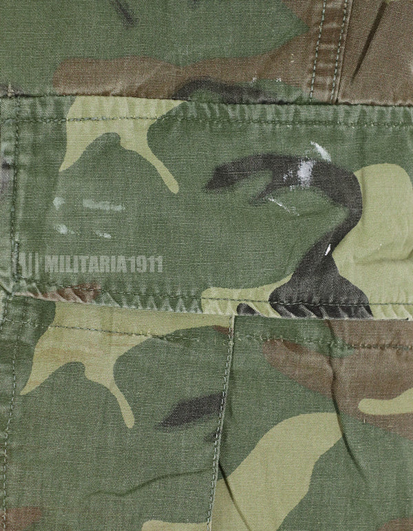 実物　ポップリン製　ERDL ジャングルファティーグ パンツ　ノンリップ　中古品