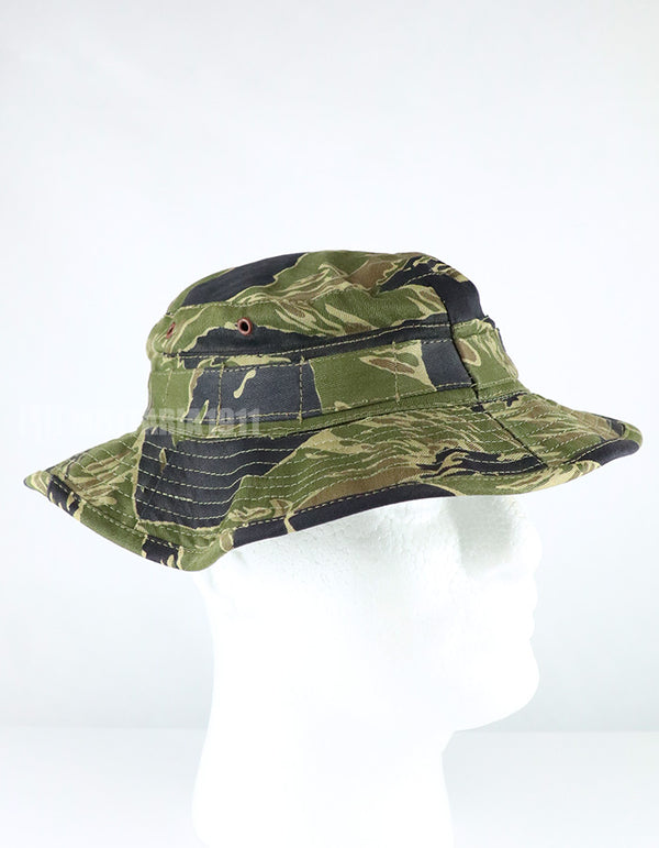 実物　ジョンウェインデンスパターン　タイガーストライプ　ブーニーハット　シルバータイガー